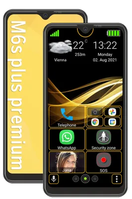Obrázok produktu pre Bea-fon M6s plus - 15,9 cm (6.26 Zoll) - 3 GB - 32 GB - 13 MP - Android 10.0 - Schwarz