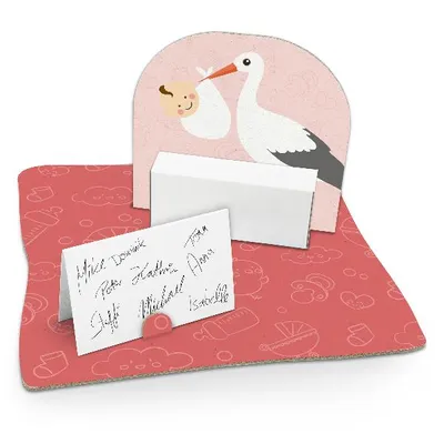 Produktbild von itenga Geldgeschenkverpackung "Storch mit Baby" rosa pastell (Motiv 64)
