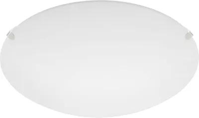 Produktbild von EGLO Deckenlampe Mars, runde Wandleuchte innen, Deckenleuchte aus weiß satiniertem Glas, Stahl, Lampe Schlafzimmer mit E27 Fassung