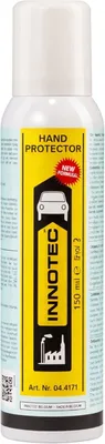 Produktbild von Innotec Hand Protector New Formula 150 ml – Premium Schutzspray gegen stark schmutzende Substanzen wie Lack, Öl, Fett, Spachtel, Dichtmasse, Kleber