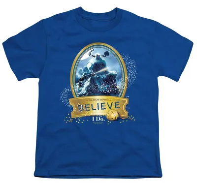 Immagine prodotto di Maglietta per bambini "True Believer" ispirata al film "Il Polo Express" (codice prodotto: TV38621), colore blu