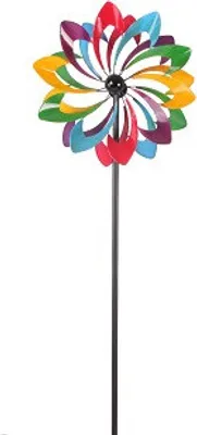 Produktbild von TrendLine Gartenstecker Metall Windrad 180 cm mehrfarbig
