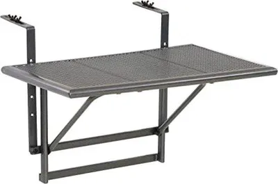 Produktbild von Famanu Balkontisch Klappbar - Höhenverstellbar, Platzsparend, Eisen-Grau