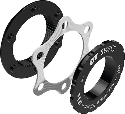 Produktbild von DT Swiss Adapter IS (6-Loch) Road, QR, TA9, TA12, schwarz/silber