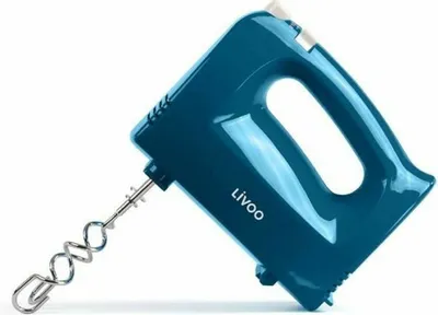 Productafbeelding van Livoo DOP162B, Handmixer, Blauw, Geschikt voor kloppen en mixen, Kunststof, 200 W, 90 mm