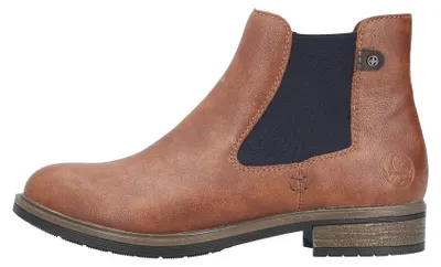 Obrázek produktu pro Rieker dámské chelsea boots/kotníkové boty hnědé z umělé kůže velikost: 38