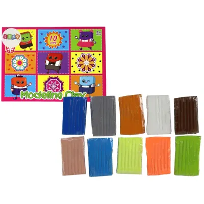 Produktbild von Leantoys Künstlerset Plastische Knete 10 Farben