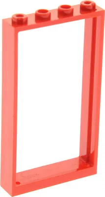 Produktbild von 1x Lego Tür Rahmen 1x4x6 rot ohne Scheibe Haus Fenster 40289 66190 4550015 60596