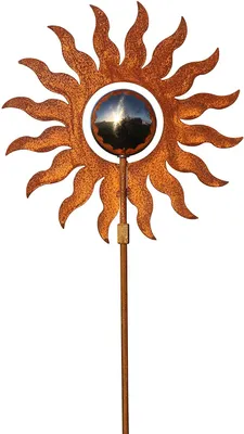 Produktbild von Gartenstecker, Metall, Rost, Gartendeko, rostige, Dekoration, Edelrost, mit, Edelstahlkugel, Beet Stecker, Eisen,