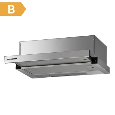 Produktbild von Heinner HTCH-F400IX Einbau-Dunstabzugshaube 60 cm, 358,4 m³/h, 1×65 W Motor, 1×2 W LED, Silber