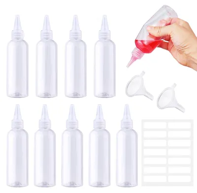 Productafbeelding van Quetschflessen - Set van 10 stuks - Kunststof - 100 ml - Transparant