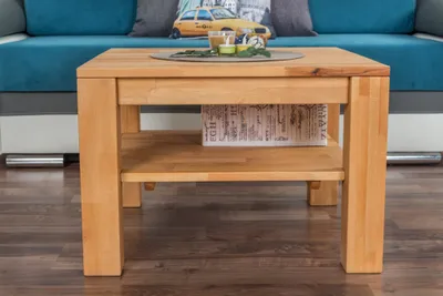 Produktbild von Couchtisch Wooden Nature 122 Kernbuche massiv - 45 x 65 x 65 cm (H x B x T)