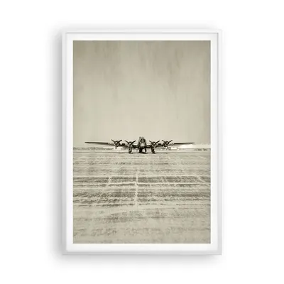 Produktbild von Gerahmtes Poster - Weißer Rahmen - Flugzeug alt Bomber - 70x100 cm - Wand Bild - Wanddeko - Wandbilder - Kunstposter - Wandposter - Bilderrahmen - Bilder - Kunstdruck - Wandbild - P2WPA70x100-4184