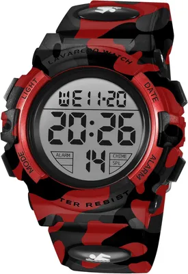 Produktbild von Armbanduhr Digital Uhren für Kinder 50M Wasserdicht Sports Outdoor Digitaluhr Kinder Silikon Wecker/Stoppuhr/LED-Licht/Stoßfest/Datum,Elektronische