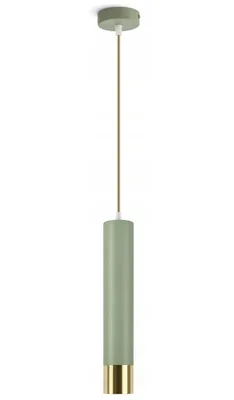 Produktbild von FKL DESIGN Home Deco Hängelampe Hängeleuchte 1-flammig GU10 Metall Lampenshirm Lampe aus Serie N857 (Olivgrün, ER1)