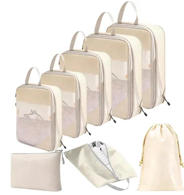 Obrázek produktu pro Omgoods – Sada 8 organizérů do kufru s kompresními obaly