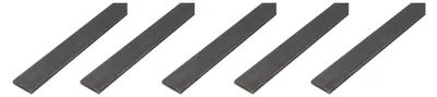 Image de Alberts, 5 barres plates en acier brut, dimensions 20 x 2 mm, longueur 1 mètre