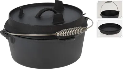 Obrázok produktu pre Liatinový hrniec 3,5 l - Ideálny na táboráky a grilovačky