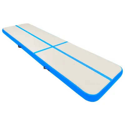 Zdjęcie produktu dla vidaXL Nadmuchiwana mata gimnastyczna z pompką 800x100x20 cm PVC niebieska