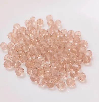 Produktbild von Glasperlen - Typ 'Facettiert' - 100  Stück - 8 mm - Creme