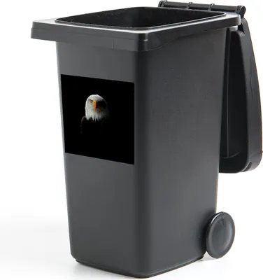 Produktbild von MuchoWow® Mülltonnenaufkleber Adler - Vogel - Schwarz 40x40 cm - Abfall-Aufkleber - Container - für Abfallcontainer