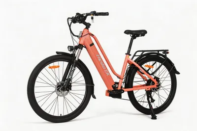 Obrázek produktu pro Elektrokolo 27,5", horské elektrokolo, městské elektrokolo, 48V/19,2Ah, 9 rychlostí, motor v zadním kole, ATB elektrokolo, 9rychlostní Shimano, městské elektrokolo, holandské elektrokolo, barva: oranžová