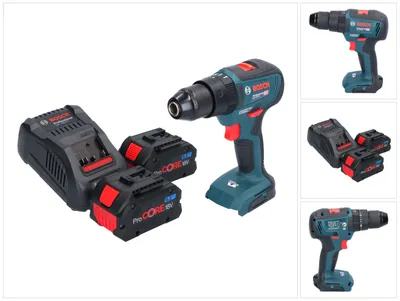 Produktbild von Bosch GSB 18V-55 Professional Akku Schlagbohrschrauber 18 V 55 Nm Brushless + 2x ProCORE Akku 5,5 Ah + Ladegerät