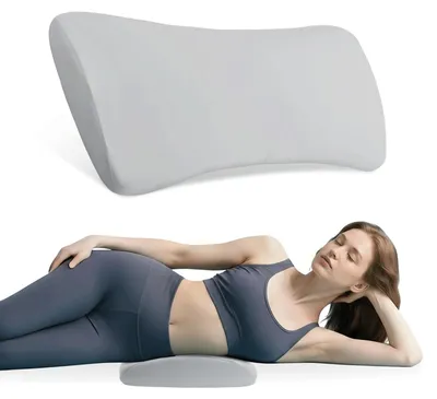 Produktbild von Rugsteunkissen aus Visco-Schaum, ergonomische Lendenstütze, für Bett und Sofa, grau