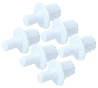 Produktbild von vhbw 6x Bolzen für Gefrierfachklappe kompatibel mit Bosch GIN25P60/09, GIN31AC30/01, GIN25P60/08 Gefrierschrank, Kühlschrank - Klappenhalter