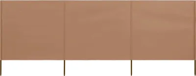 Image de tissu brise-vent en 3 parties 400 x 80 cm Taupe