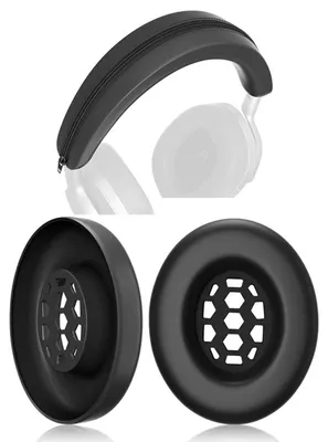 Obrázek produktu pro INF Silikonové náušníky a kryt čelenky 2dílná sada kompatibilní se Sennheiser MOMENTUM 4 Černá