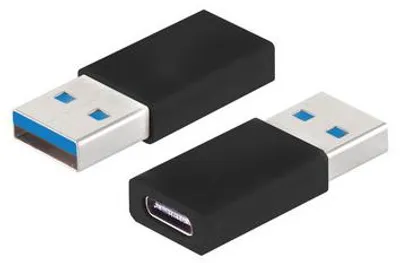 Produktbild von Adapter, USB-A Stecker auf USB-C Buchse, 3.0, schwarz