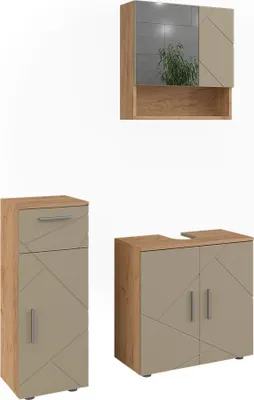 Immagine prodotto di Set di mobili da bagno Vicco Irma Beige 3 parti, Model 58473