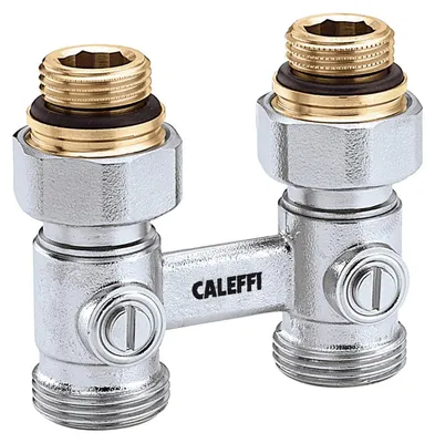 Image de Caleffi Zweirohr-Hahnblock 1/2" AG, DG-Form