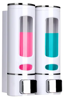 Produktbild von Wandseifenspender, 400 ml für Shampoo und Duschgel, Nachfüllbare Spenderflasche (Weiß)