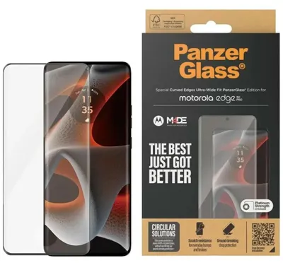 Produktbild von PanzerGlass ® Displayschutz Motorola Edge 50 Pro | Ultra | Ultra-Wide Fit, Motorola, Motorola - Edge 50 Pro, Motorola - Edge 50 Ultra, Trockene Anwendung, Kratzresistent, Schockresistent, Transparent, 1 Stück(e)