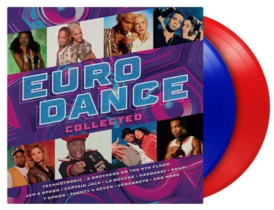 Produktbild von Various: Eurodance Collected (180g) (Limited Edition) (Translucent Blue & Translucent Red Vinyl)