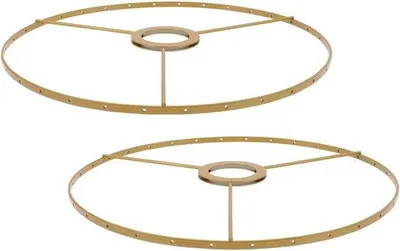Zdjęcie produktu dla Solidchoice - Zestaw 2 metalowych pierścieni do lamp E27, idealnych do samodzielnego tworzenia lamp