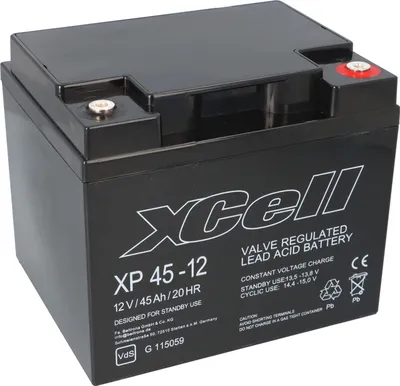 Image de XCell batterie plomb XP45-12 12V 45Ah Pb M6 femelle