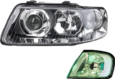 Obrázok produktu pre Johns, halogénové svetlomety pasuje pre Audi A3 8L 09/00-05/03 H7 H1 ?avý v?. Smerovky
