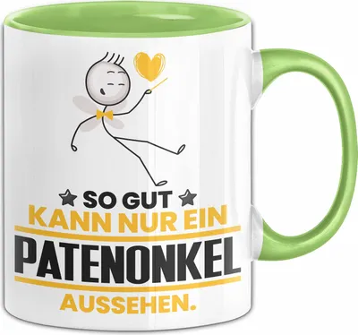 Produktbild von Patenonkel Geschenk Tasse So Gut Kann Nur Ein Patenonkel Aussehen Geschenkidee Kaffee-Becher (Grün)
