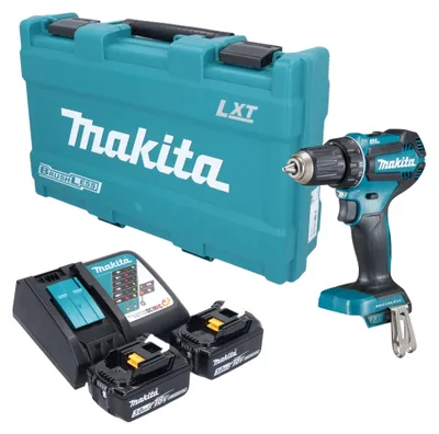 Produktbild von Makita DDF 485 RFK Akku Bohrschrauber 18 V 50 Nm Brushless + 2x Akku 3,0 Ah + Ladegerät + Koffer