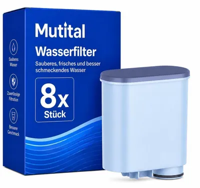 Productafbeelding van Waterfilters voor koffiemachines, compatibel met Philips AquaClean, antikalfilter (CA6903), verpakking van 8 stuks