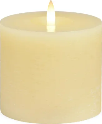 Immagine prodotto di Candela LED a colonna tremolante in vera cera, 10x9 cm, bianco crema