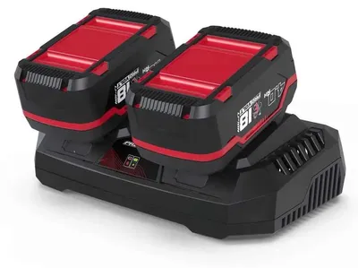 Productafbeelding van GÜDE Startset: Dubbele oplader + 18V E³ boormachine, 2 x accu's 4.0 Ah, model LGAP 18-3040