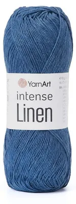 Obrázek produktu pro YarnArt Intense Linen 4128 Dark Jeans – vzdušná příze z lnu a viskózy, 50 g