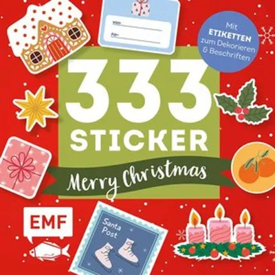 Immagine prodotto di 333 adesivi - Buon Natale: etichette regalo e adesivi con superficie scrivibile