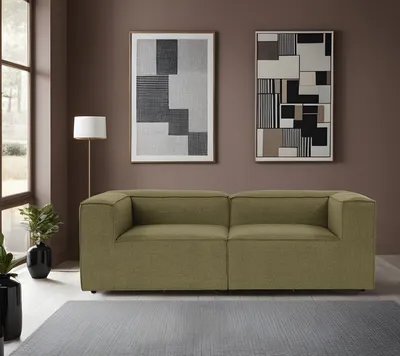 Produktbild von Hanah Home, Fora 2 Seater - Green, 2-Sitzer-Sofa, 100 % Hainbuche, Grün, 214 x 105 x 66 cm