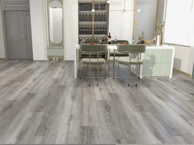 Produktbild von HPFloor | 2,196 m² | Braun Grau 4 5 mm Vinylboden SPC Klick Landhausdiele Eiche Century, Wasserdicht Fussbodenheizungsgeeignet Trittschalldaemmung Integriert, V Fuge, Rigid Vinyl, Feuchtraumgeeignet