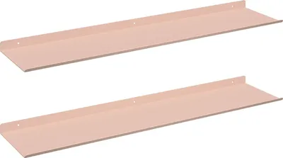 Image de Étagère flottante 2 pcs Rose 80 x 18 x 2,5 cm Acier